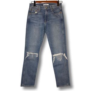 GRLFRND Mid-Rise Straight Leg Jeans